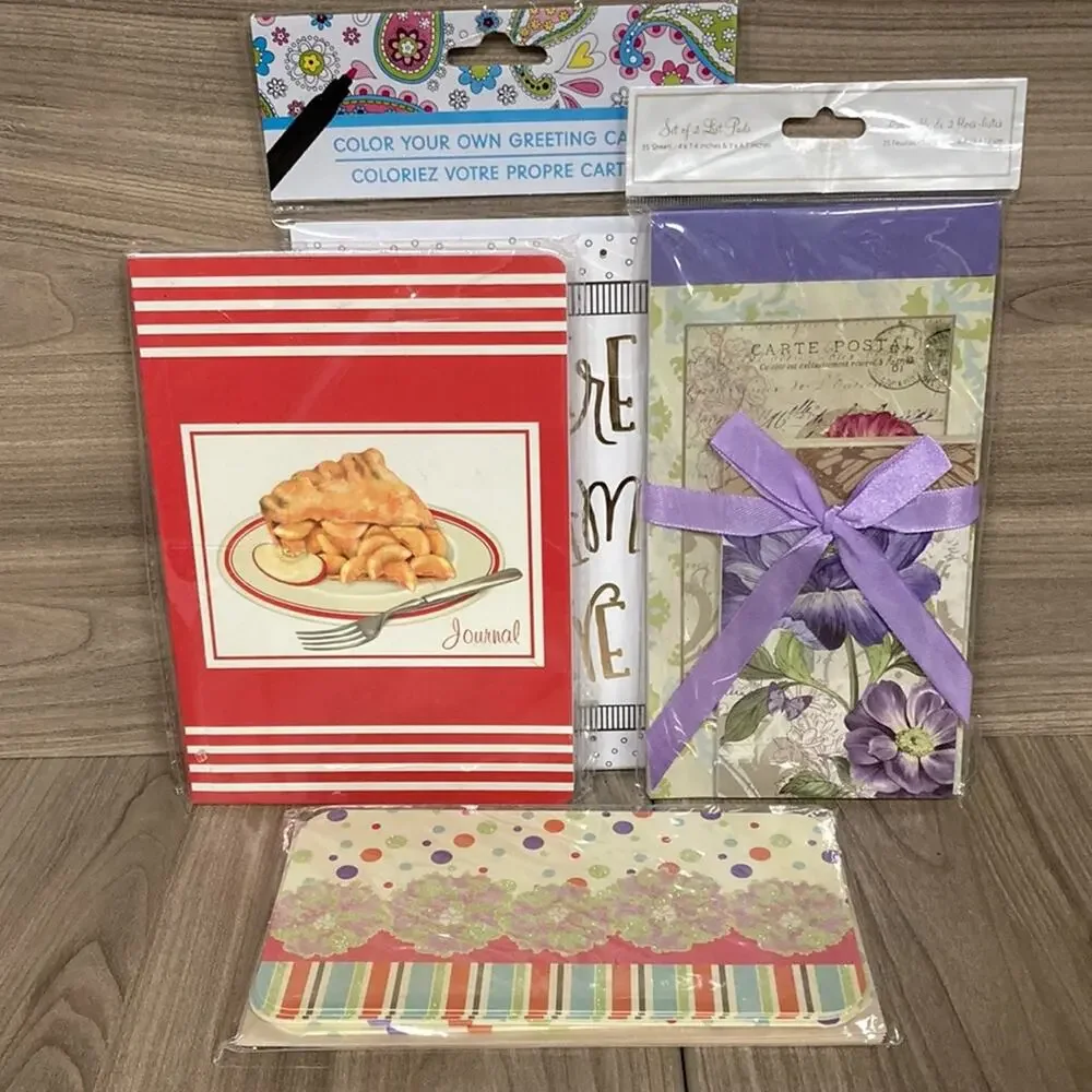 Stationary Mix, Greeting Cards, Journal, List Pads, Notecards.  Gift or Keep!